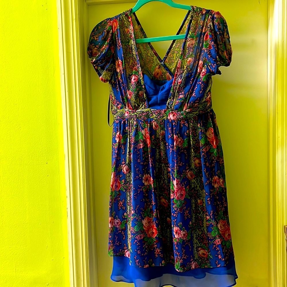 Blue floral Betsey Johnson